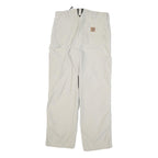 CARHARTT Mens Cotton Blend Beige Regular Straight Trousers W30 L29 Workwear