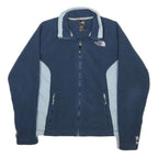 THE NORTH FACE Womens Blue & Light Blue Zip Up Fleece S Polyester Outdoor Jacket