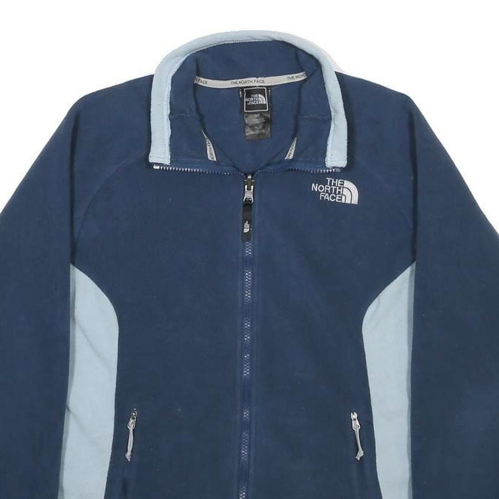 THE NORTH FACE Womens Blue & Light Blue Zip Up Fleece S Polyester Outdoor Jacket