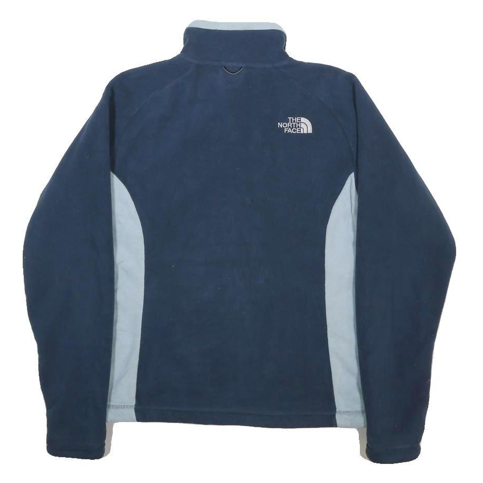 THE NORTH FACE Womens Blue & Light Blue Zip Up Fleece S Polyester Outdoor Jacket