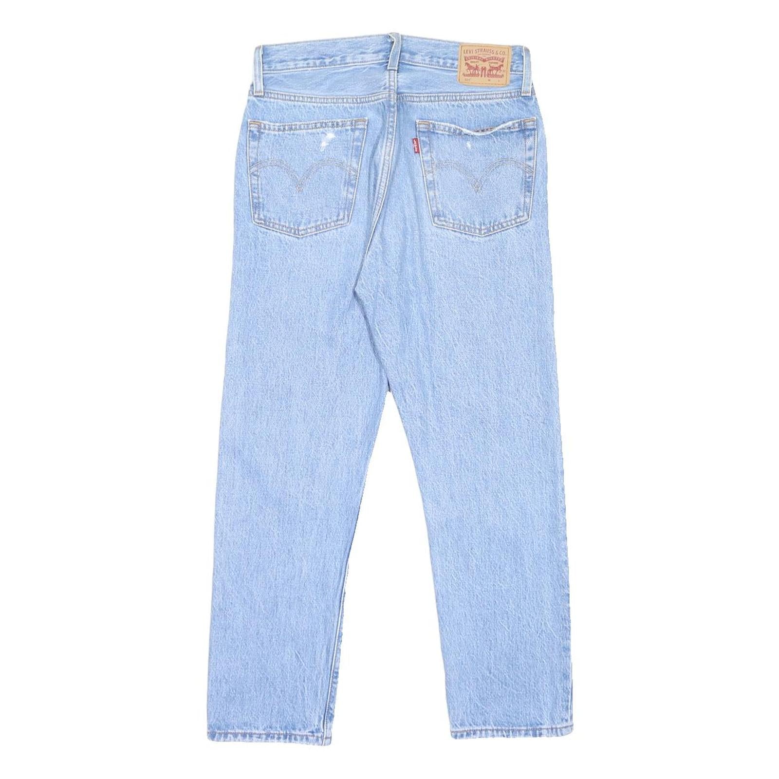 LEVI'S 501 Womens Classic Jeans Denim Light W26 L26 Distressed Cotton Blend