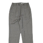 HONMA COLLECTION Womens Regular Grey Polyester Blend Trousers W25 L28 Classic