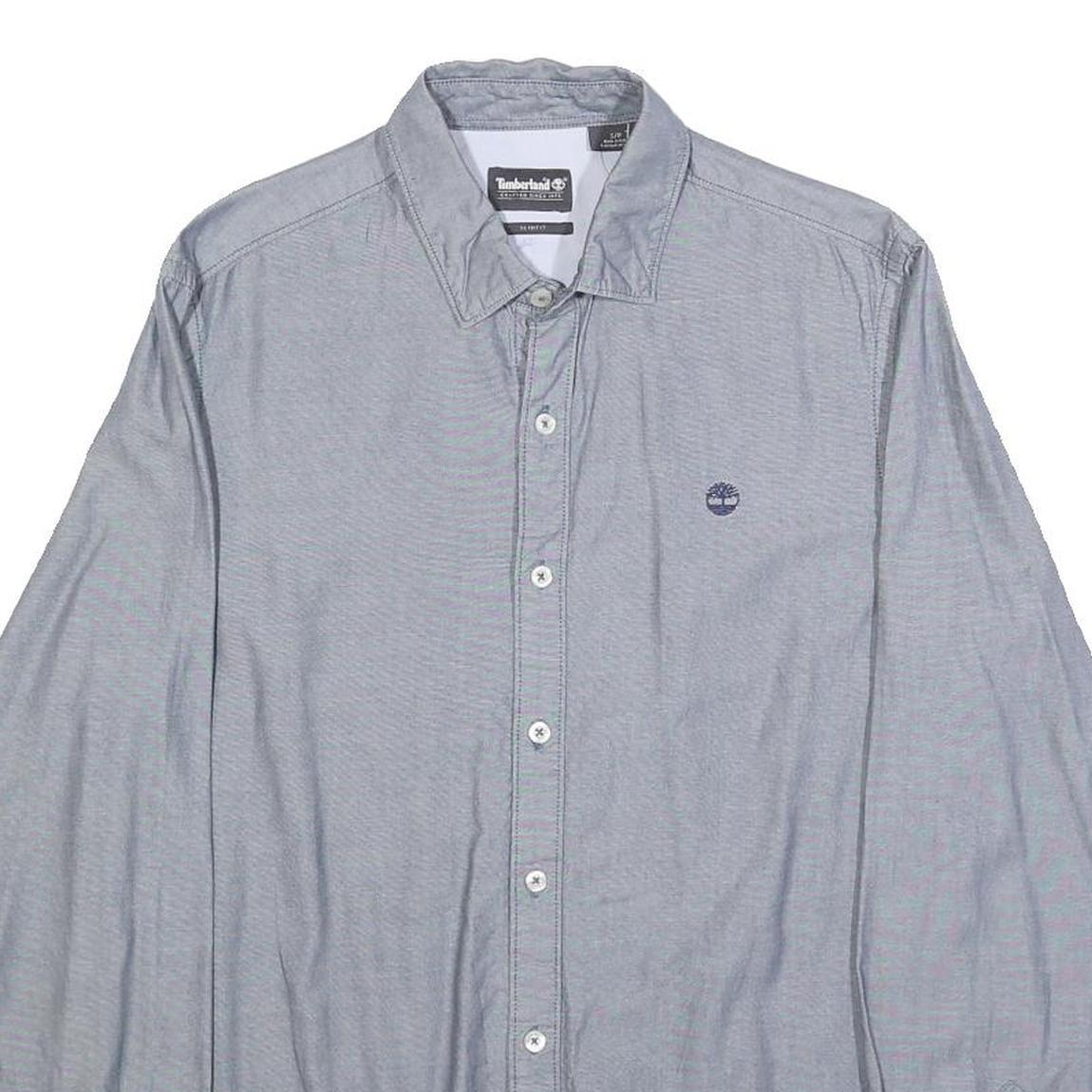 TIMBERLAND Mens Blue Shirt S Cotton Long Sleeve Casual Button-Up