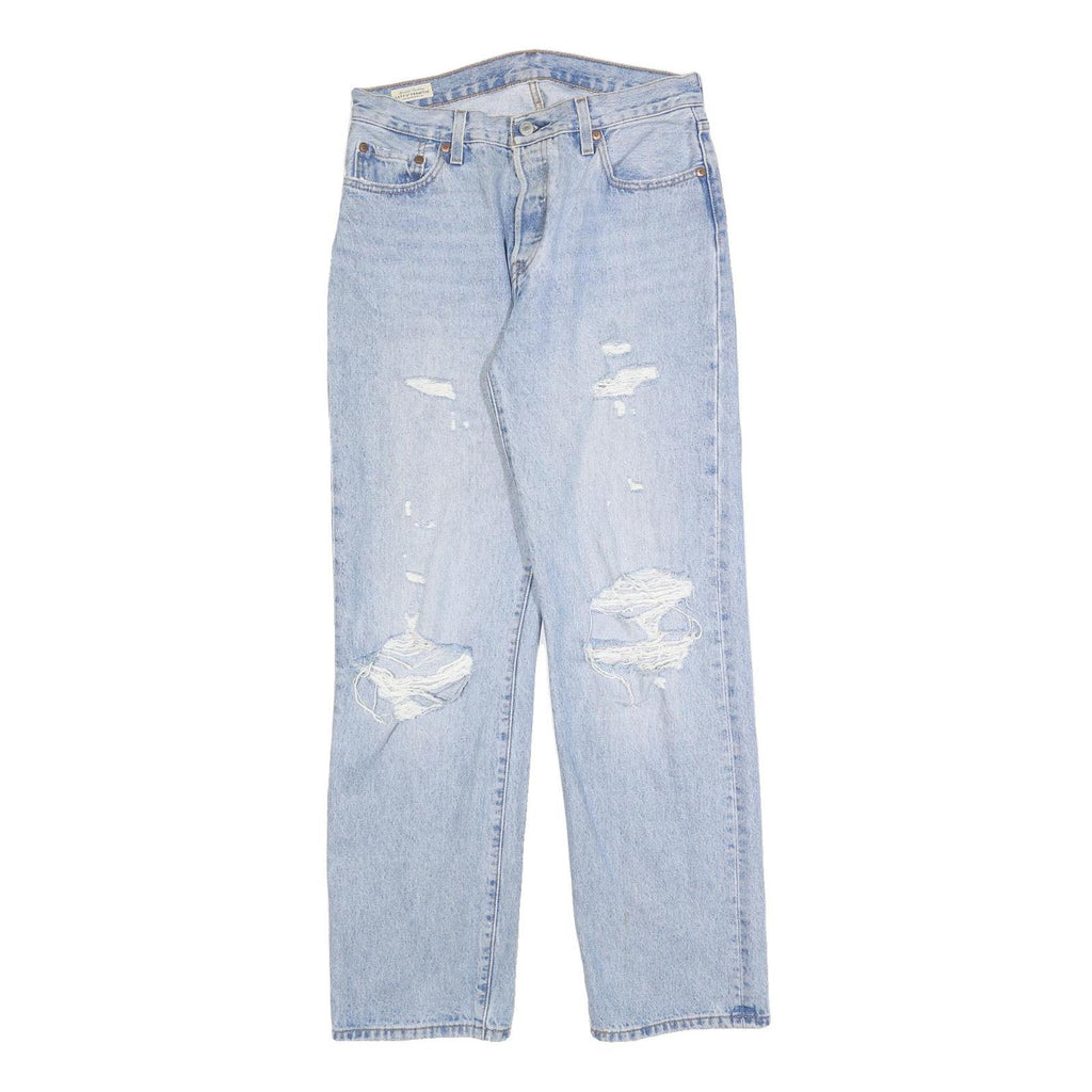 LEVI'S 501 BIG E Womens Jeans Blue Regular Straight Denim Light W32 L32 Classic