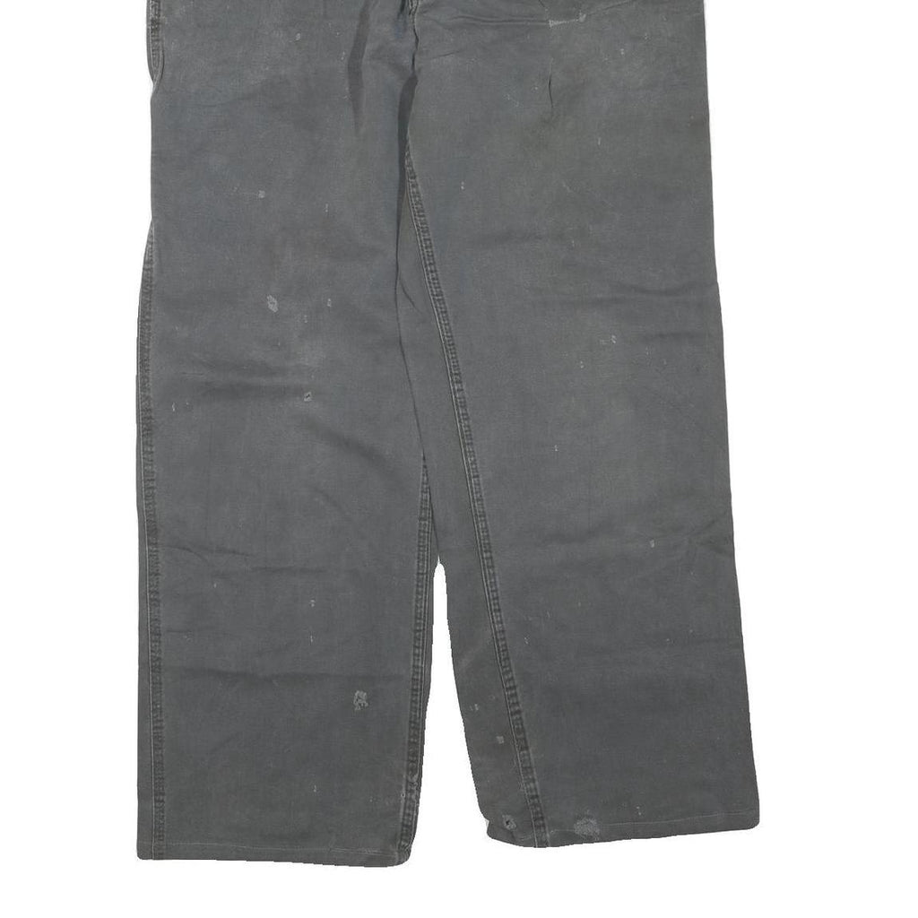 CARHARTT Mens Cotton Blend Grey Workwear Regular Straight Trousers W36 L30