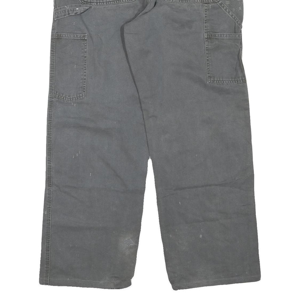 CARHARTT Mens Cotton Blend Grey Workwear Regular Straight Trousers W36 L30