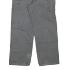 CARHARTT Mens Cotton Blend Grey Workwear Regular Straight Trousers W36 L30