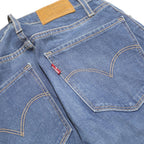 LEVI'S 721 BIG E Womens Jeans Blue Slim Skinny Denim Medium W23 L27 Zipper