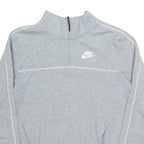 NIKE Womens Sweatshirt Grey 1/4 Zip XS