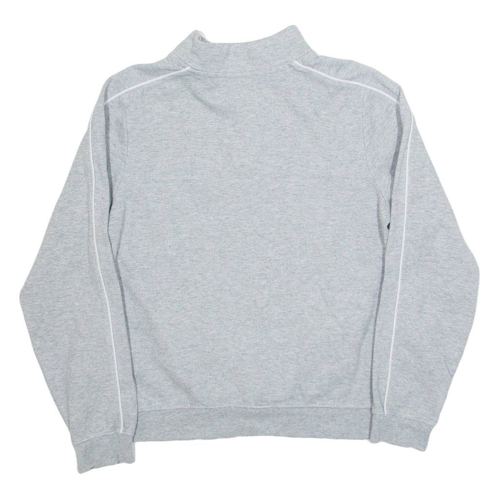 NIKE Womens Sweatshirt Grey 1/4 Zip XS