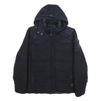 PME LEGEND Mens Navy Blue Wool Blend Jacket M Zip Hooded Casual Warm Winter