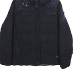 PME LEGEND Mens Navy Blue Wool Blend Jacket M Zip Hooded Casual Warm Winter