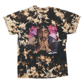 Womens Black & Beige Tie Dye Graphic T-Shirt M Short Sleeve Crew Neck Poetic