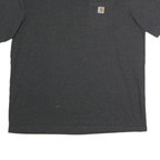 CARHARTT Mens Grey & Black Pocket T-Shirt 2XL Short Sleeve Crew Neck Workwear