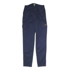 TIMBERLAND Mens Navy Slim Cargo Drawstring Cotton Blend Trousers W26 L31