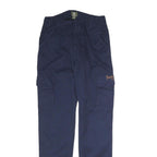 TIMBERLAND Mens Navy Slim Cargo Drawstring Cotton Blend Trousers W26 L31