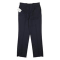 ALLEN & DOUGLAS Mens Wool Blend Navy Regular Fit Straight Trousers W34 L33 Smart