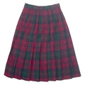 HUNTER Womens Pleated Skirt Red Midi Wool Plaid UK 12