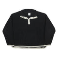 CHAMPION Womens Black & White Plain Pullover Jumper Crew Neck Polyester L