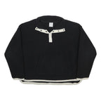 CHAMPION Womens Black & White Plain Pullover Jumper Crew Neck Polyester L