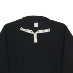 CHAMPION Womens Black & White Plain Pullover Jumper Crew Neck Polyester L