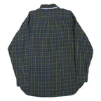TOMMY HILFIGER Mens Green & Red Check Shirt L Classic Button Down Cotton Blend