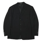 PAL ZILERI Mens Black Wool Blend Classic Jacket L Button Plain Elegant Formal