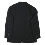 PAL ZILERI Mens Black Wool Blend Classic Jacket L Button Plain Elegant Formal