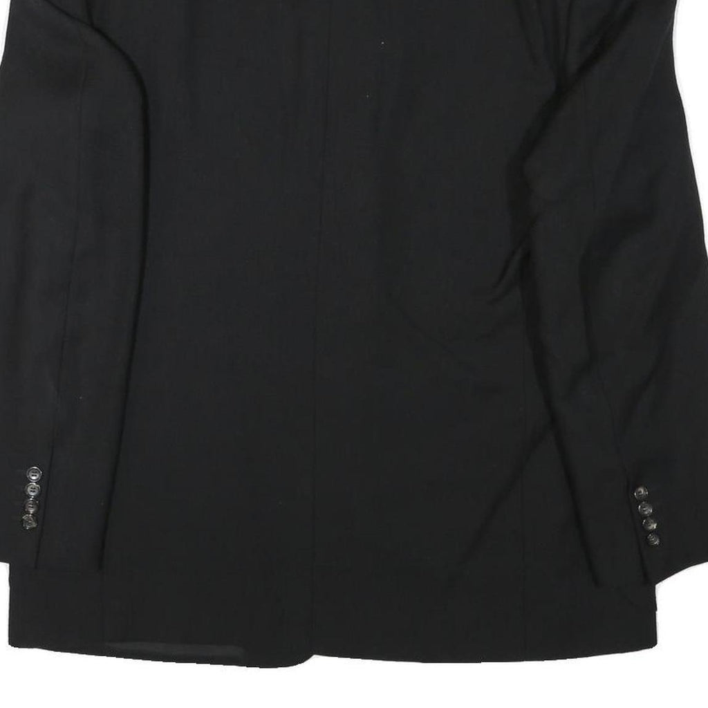 PAL ZILERI Mens Black Wool Blend Classic Jacket L Button Plain Elegant Formal