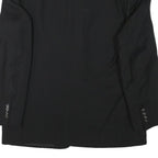 PAL ZILERI Mens Black Wool Blend Classic Jacket L Button Plain Elegant Formal