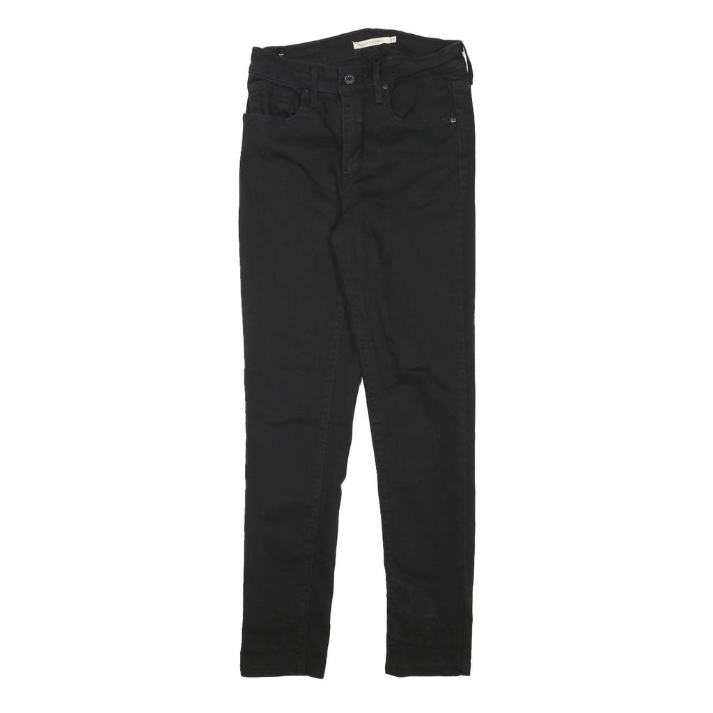 LEVI'S 721 Womens Black Slim Skinny Denim Medium W24 L26 Jeans Stretch Cotton