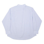 TOMMY HILFIGER Mens Blue Check Shirt 2XL Cotton Blend Long Sleeve Casual Formal