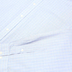 TOMMY HILFIGER Mens Blue Check Shirt 2XL Cotton Blend Long Sleeve Casual Formal