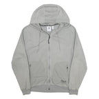 ADIDAS Mens Grey Full Zip Hoodie S Cotton Blend Casual Drawstring Hood