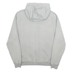 ADIDAS Mens Grey Full Zip Hoodie S Cotton Blend Casual Drawstring Hood