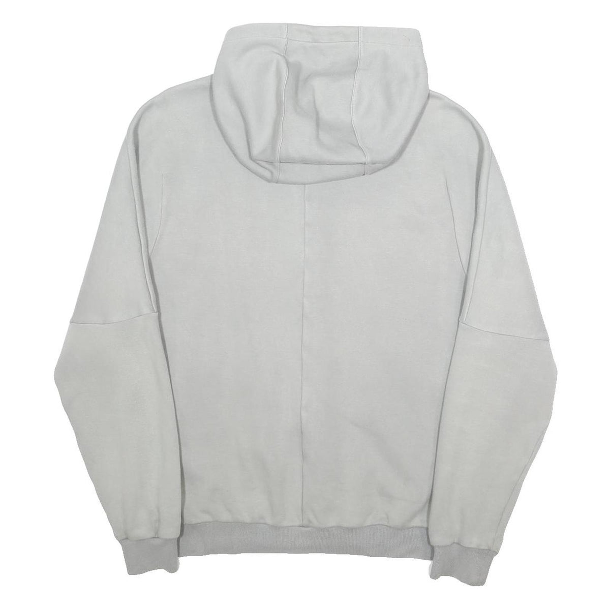 ADIDAS Mens Grey Full Zip Hoodie S Cotton Blend Casual Drawstring Hood