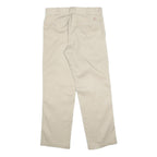 DICKIES Mens Regular Fit Beige Cotton Blend Zip Trousers W32 L30 Classic
