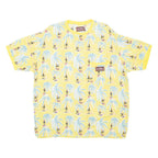RADIO Womens Printed Top Yellow Crazy Pattern M