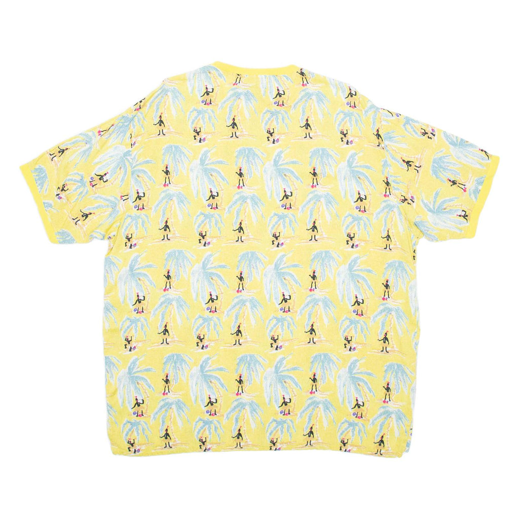 RADIO Womens Printed Top Yellow Crazy Pattern M