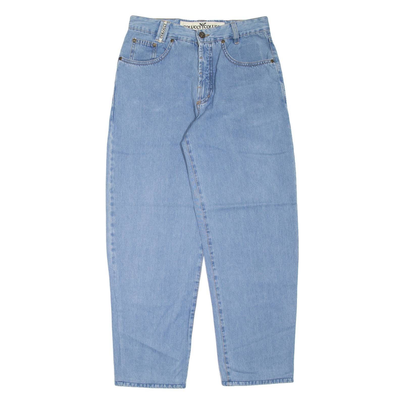 CARLO COLUCCI Womens Jeans Blue Relaxed Mom W30 L28