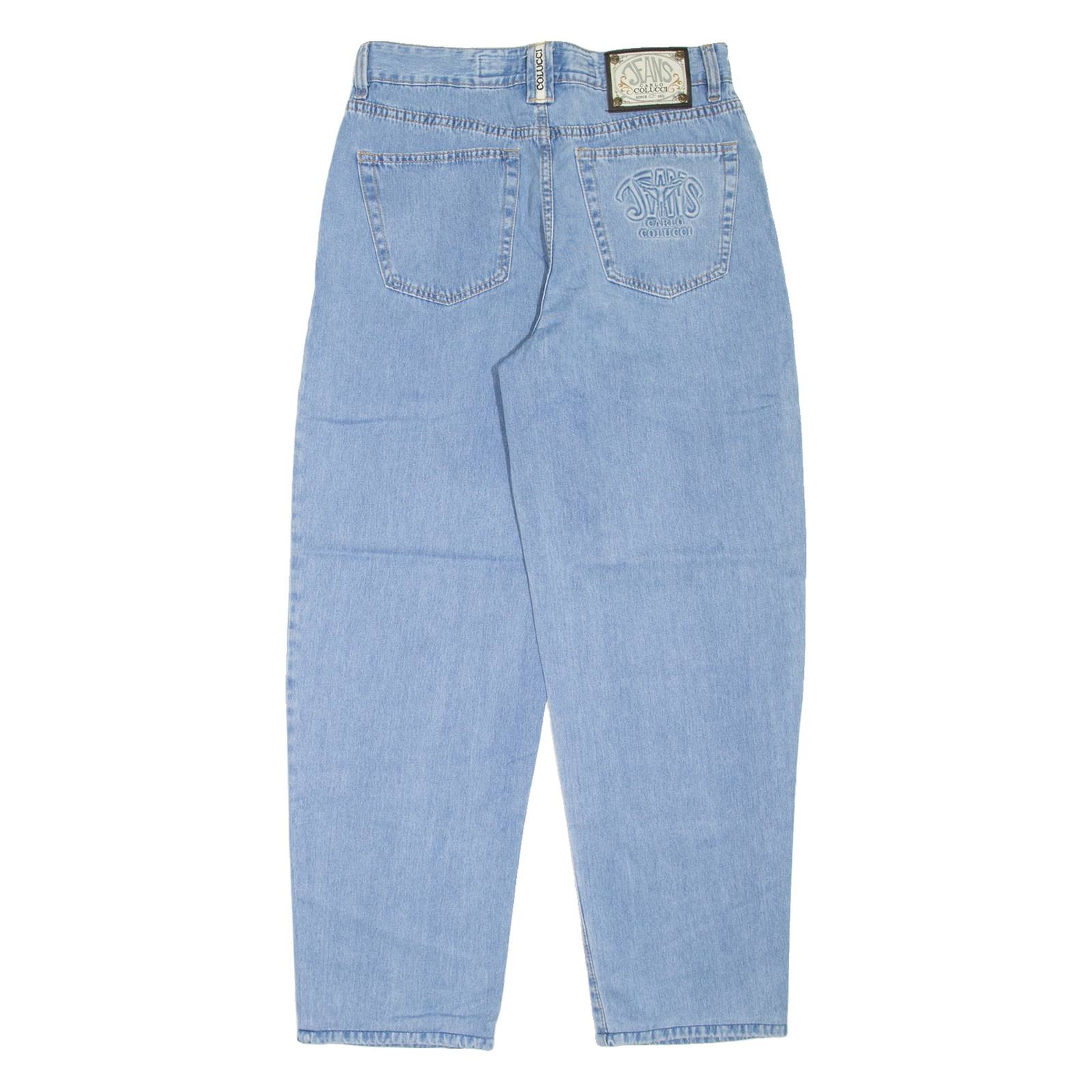 CARLO COLUCCI Womens Jeans Blue Relaxed Mom W30 L28