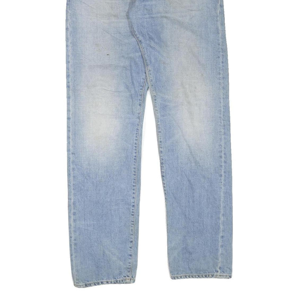 CARHARTT Mens Jeans Blue Regular Straight Denim Light W38 L35 Zip Cotton Blend