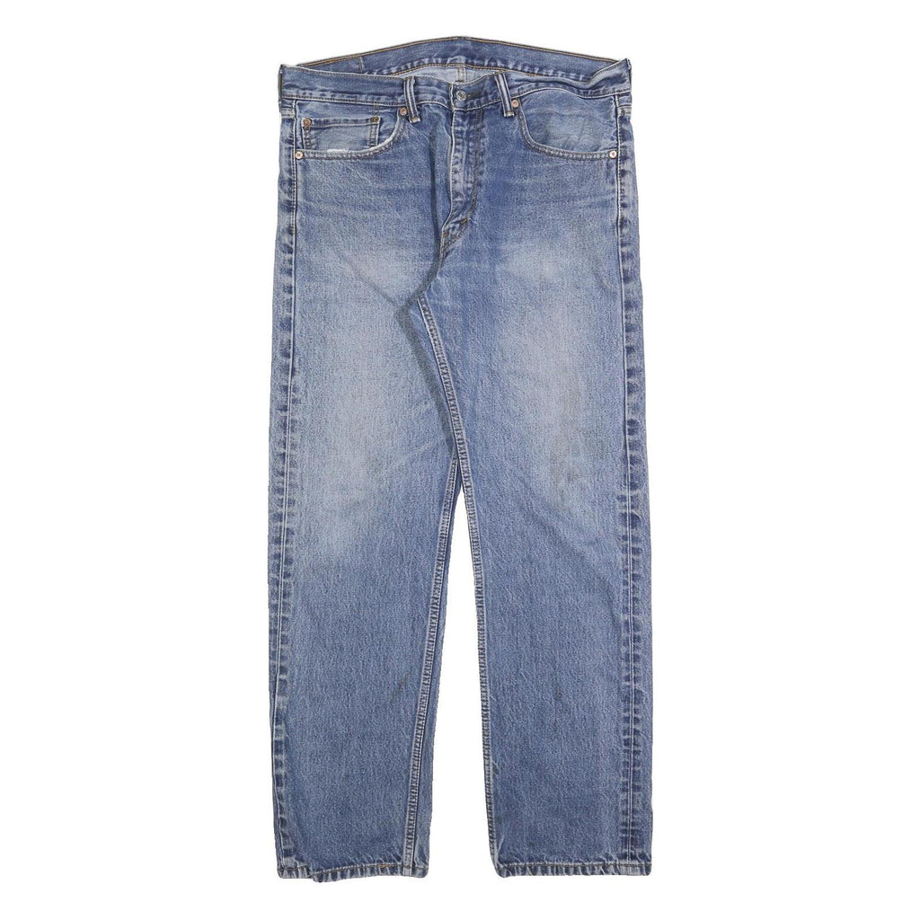 LEVI'S Mens Regular Fit Blue Denim Jeans W36 L31 Classic Cotton Zip