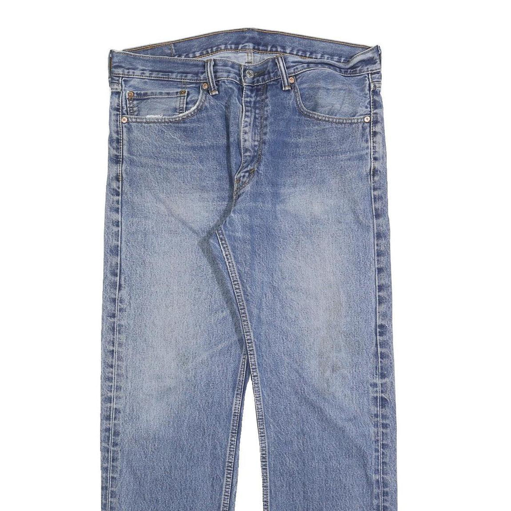 LEVI'S Mens Regular Fit Blue Denim Jeans W36 L31 Classic Cotton Zip