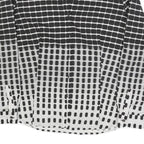 CALVIN KLEIN Womens Black & White Printed Shirt Long Sleeve Round Neck L Stylish