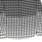 CALVIN KLEIN Womens Black & White Printed Shirt Long Sleeve Round Neck L Stylish