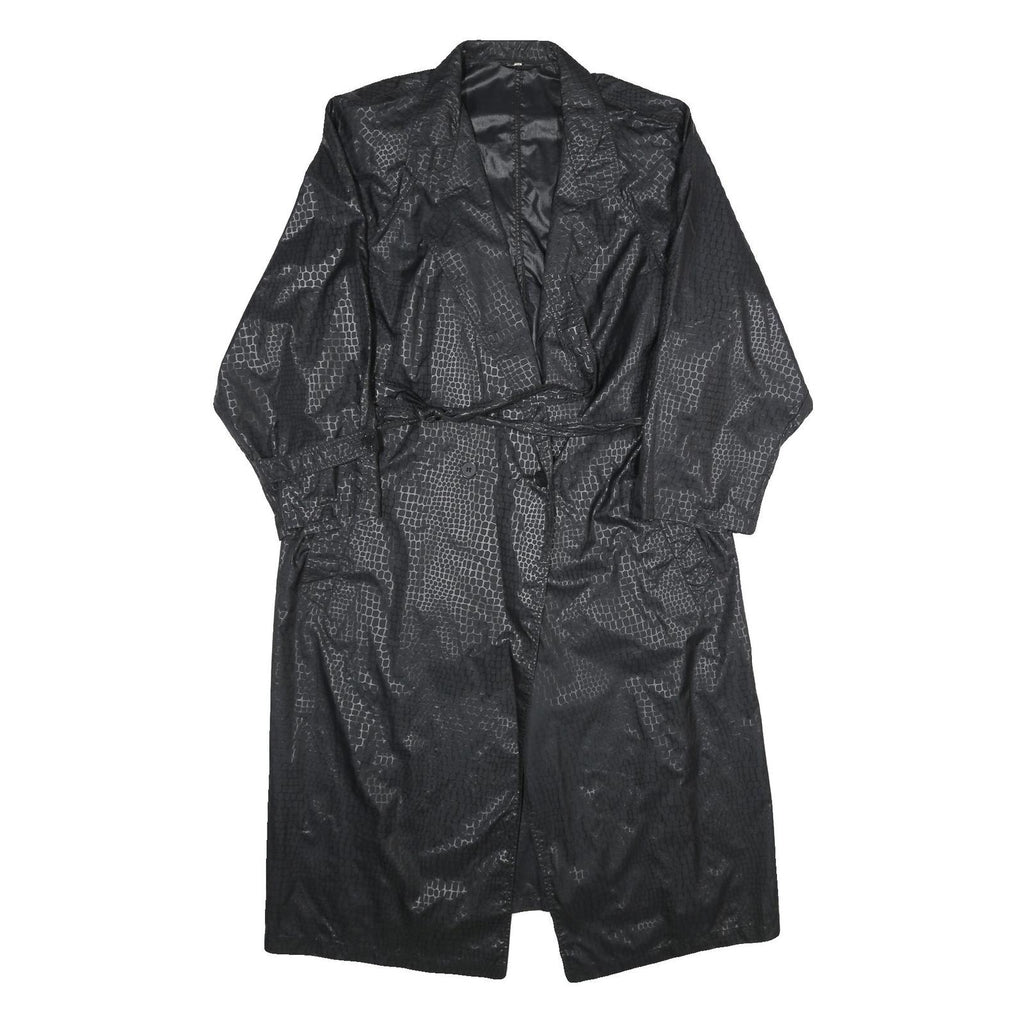 MODE Womens Black Jacket UK 16 Polyamide Button Closure Classic Fit Textured