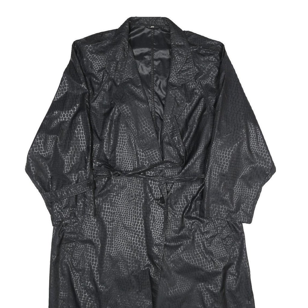 MODE Womens Black Jacket UK 16 Polyamide Button Closure Classic Fit Textured