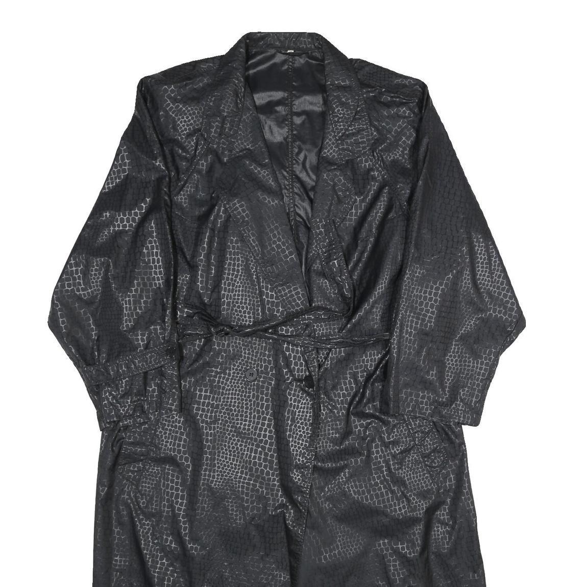 MODE Womens Black Jacket UK 16 Polyamide Button Closure Classic Fit Textured