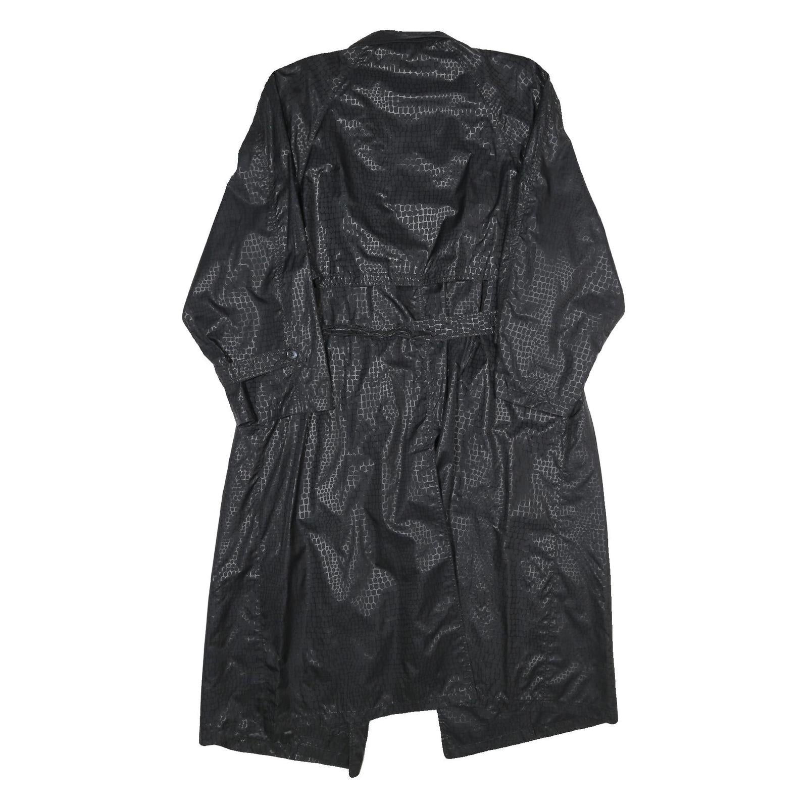 MODE Womens Black Jacket UK 16 Polyamide Button Closure Classic Fit Textured